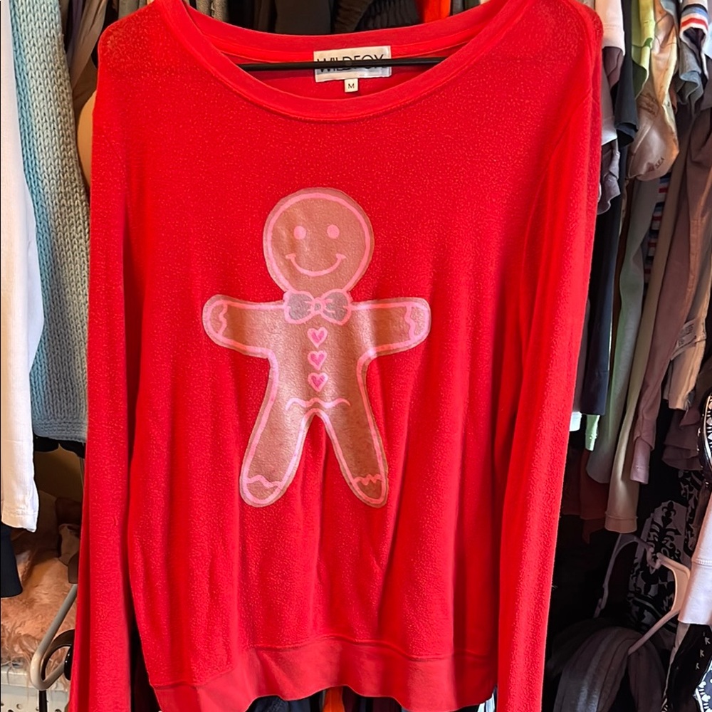 Wildfox Red Gingerbread Sweatshirt